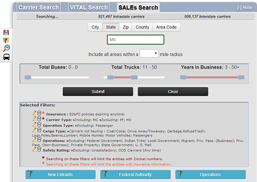 SALES LEADS SCREENSHOT